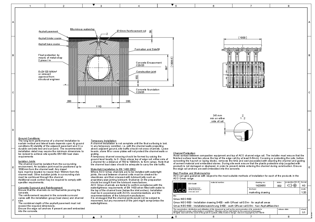 1423650_002 ACO_Qmax_NEO_600_Installation_drawing_D400_with_QRoad_rail_0.5m_for_asphalt_areas.pdf